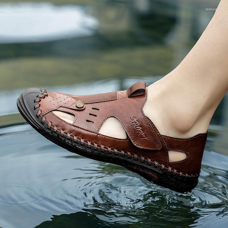 Sandals Genuine Leather Black Light Mens Summer Casual Rome Shoes Soft Comfortable Male Outdoor Beach And Slippers
Sandals Genuine Leather Black Light Mens Summer Casual Rome Shoes Soft Comfortable Male Outdoor Beach And Slippers