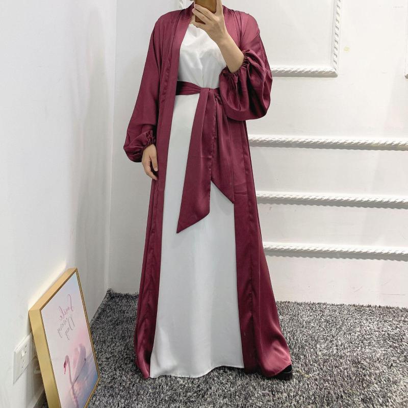 Ethnic Clothing Muslim Fashion Kimono Abaya Front Open For Women Ballon Sleeve Satin Fabric Modest Burka Belted Hijab Robe Islam Dubai
Ethnic Clothing Muslim Fashion Kimono Abaya Front Open For Women Ballon Sleeve Satin Fabric Modest Burka Belted Hijab Robe Islam Dubai