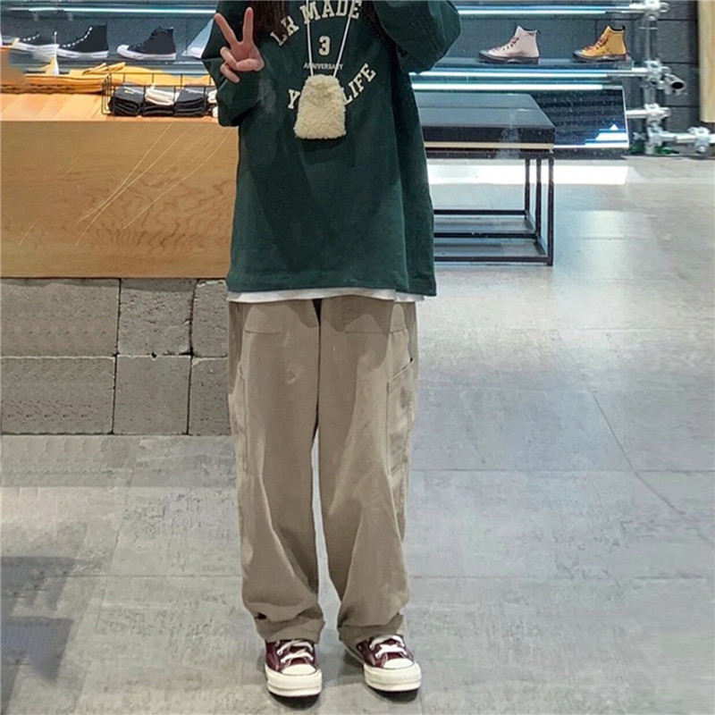 Women's Pants Capris Women Casual Wide Leg Cargo Pants High Waist Hippie Baggy Trousers Fashion Sweatpants Streetwear Vintage Joggers Tech Pant 2