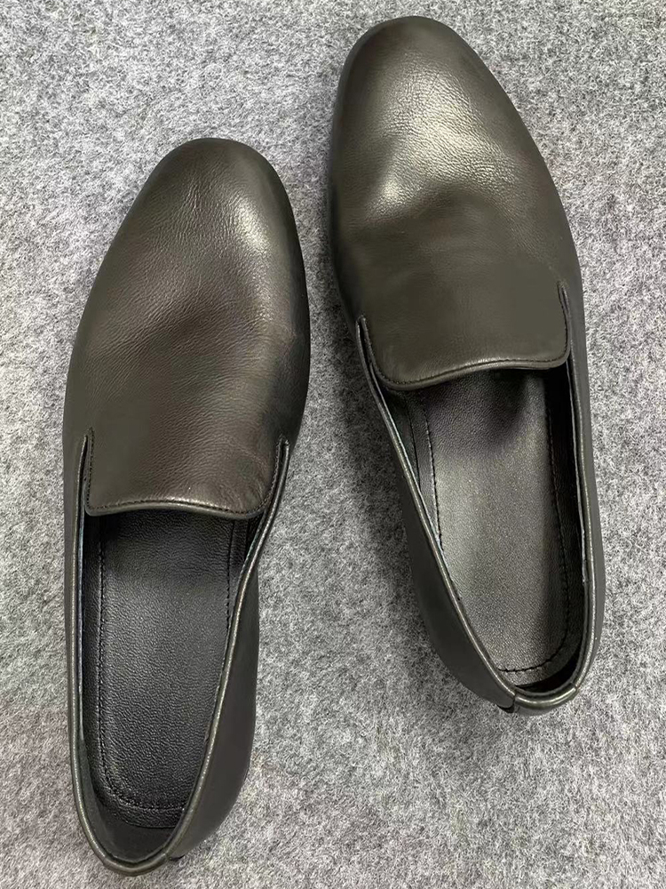 Cowskin Loafers Fashion Slip on British Style Mens Driving Boats Flat heel Spring Lady Shoes Men, Black
Cowskin Loafers Fashion Slip on British Style Mens Driving Boats Flat heel Spring Lady Shoes Men, Black