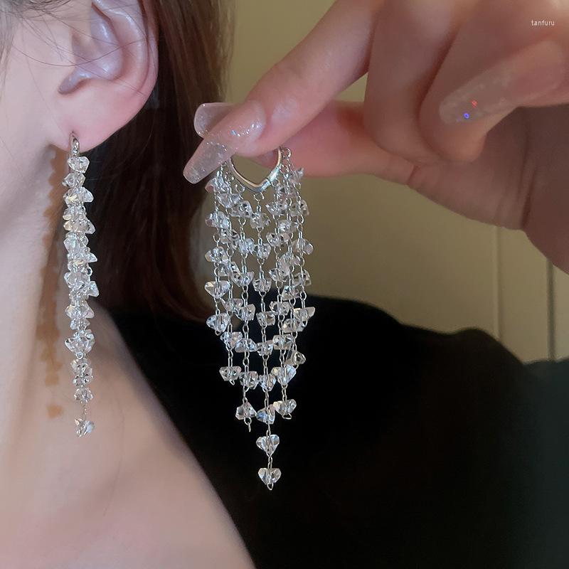Dangle Earrings 2023 South Korea's Crystal Long Tassel Ear Buckle Fashion Temperament Simple Joker Women's Jewelry
Dangle Earrings 2023 South Korea's Crystal Long Tassel Ear Buckle Fashion Temperament Simple Joker Women's Jewelry