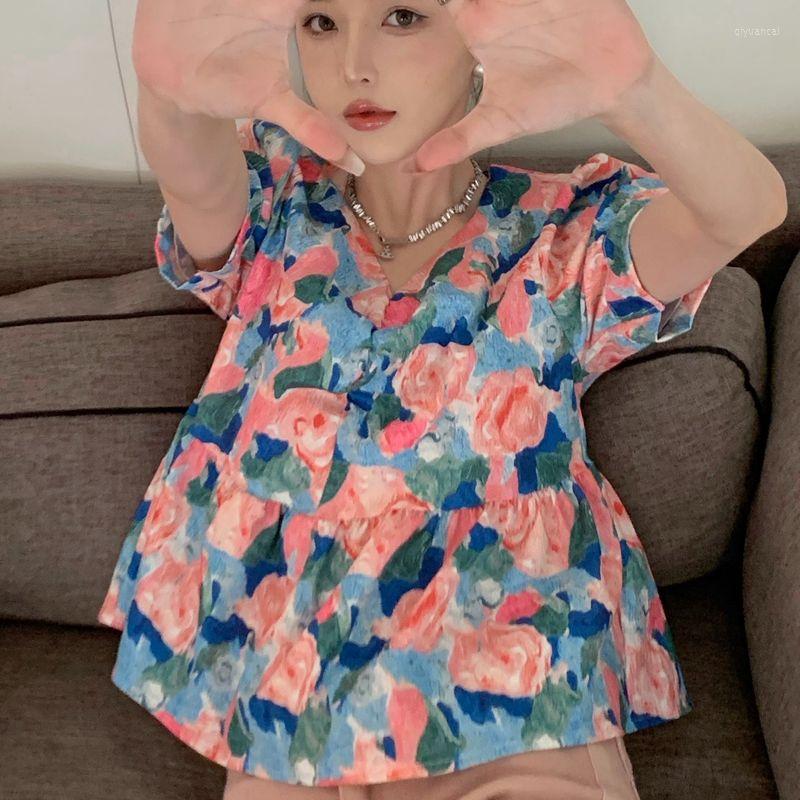 Women' Blouses 2023 Fashion Shirt Women Retro Small Floral Bubble Sleeve V-neck, Picture color
Women' Blouses 2023 Fashion Shirt Women Retro Small Floral Bubble Sleeve V-neck, Picture color