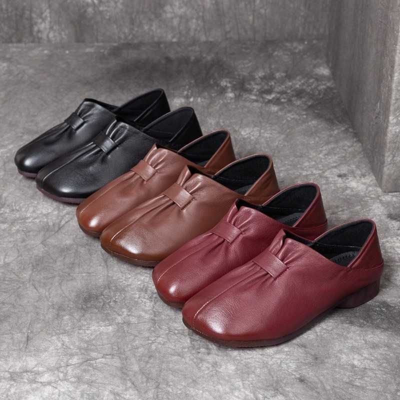 Dress Shoes Autumn Leather Flat Loafers Women Retro Solid Color Round Toe Casual Soft Comfortable Shoes Slip on Ladies Shoes Zapatillas 230413, Black
Dress Shoes Autumn Leather Flat Loafers Women Retro Solid Color Round Toe Casual Soft Comfortable Shoes Slip on Ladies Shoes Zapatillas 230413, Black