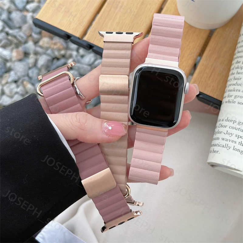 Other Fashion Accessories New Pink Leather Strap For iwatch Series Band Ultra 8 7 SE 6 5 4 41mm 45mm Luxury Correa Watchband For Apple Watch 38 42 44 40mm J230413
Other Fashion Accessories New Pink Leather Strap For iwatch Series Band Ultra 8 7 SE 6 5 4 41mm 45mm Luxury Correa Watchband For Apple Watch 38 42 44 40mm J230413