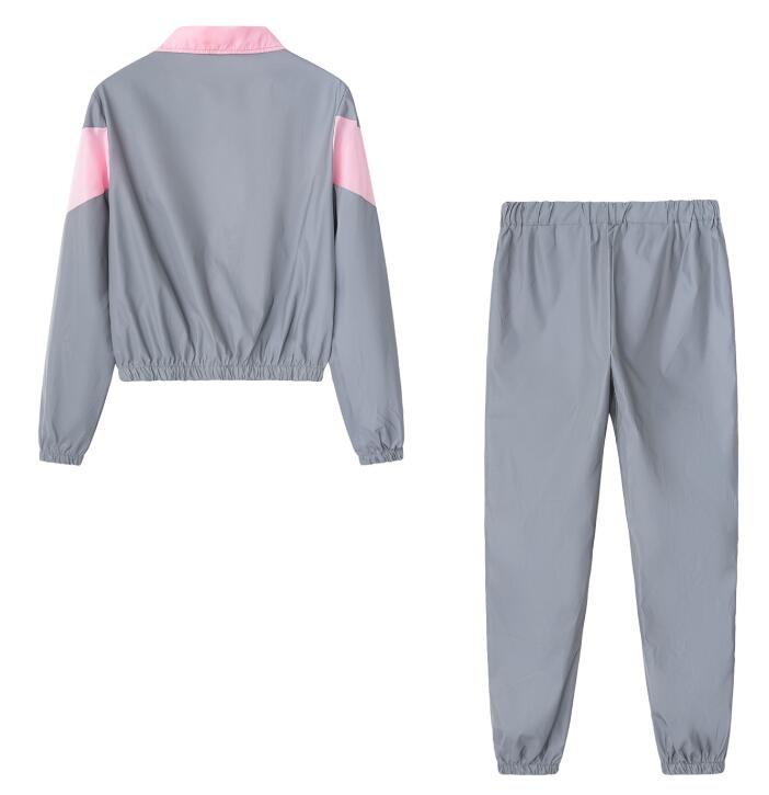 JM368 Women's Two Piece Pants long sleeve zipper Reflective jacket Women's Clothing