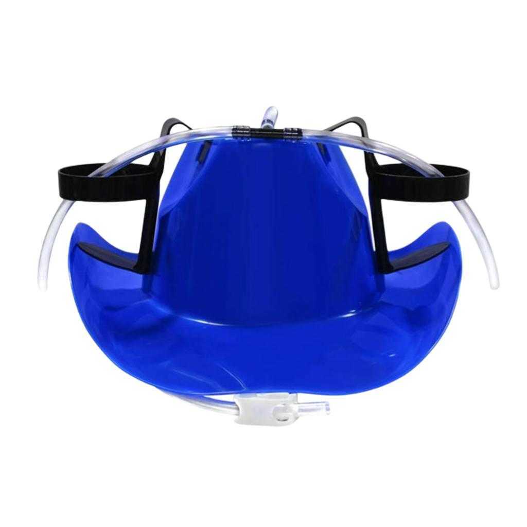 Party Hats CreativeLazy Lounge Beer Soda Guzzler Helmet Drinking Hat Birthday Party Cool Unique Toy Handsfree Drink Toy Cowboy Cosplay W0413