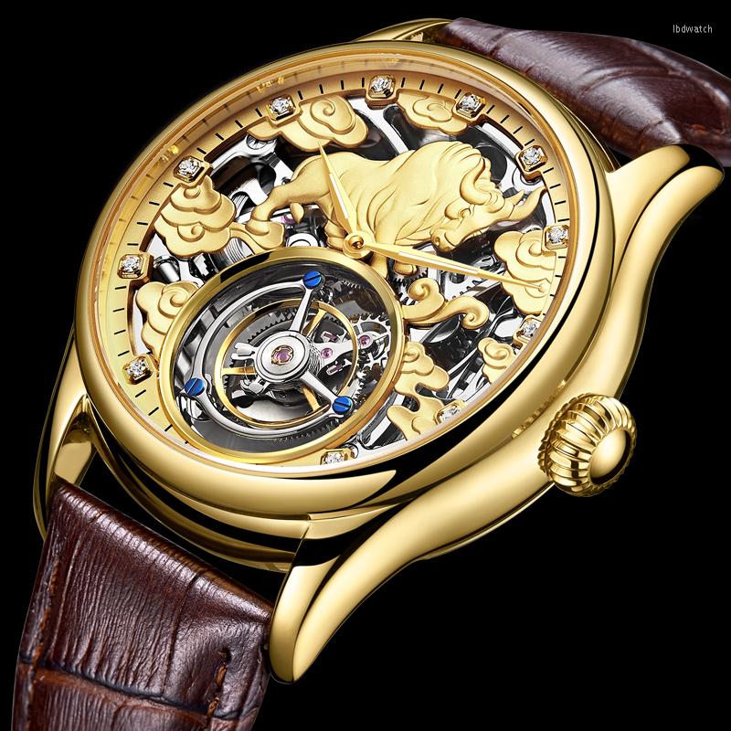 Wristwatches AESOP Brand Flying Tourbillon Watch Luxury Zodiac 3D Bull Sapphire Mechanical Waterproof Clock For Men Reloj Hombre, Gold
Wristwatches AESOP Brand Flying Tourbillon Watch Luxury Zodiac 3D Bull Sapphire Mechanical Waterproof Clock For Men Reloj Hombre, Gold