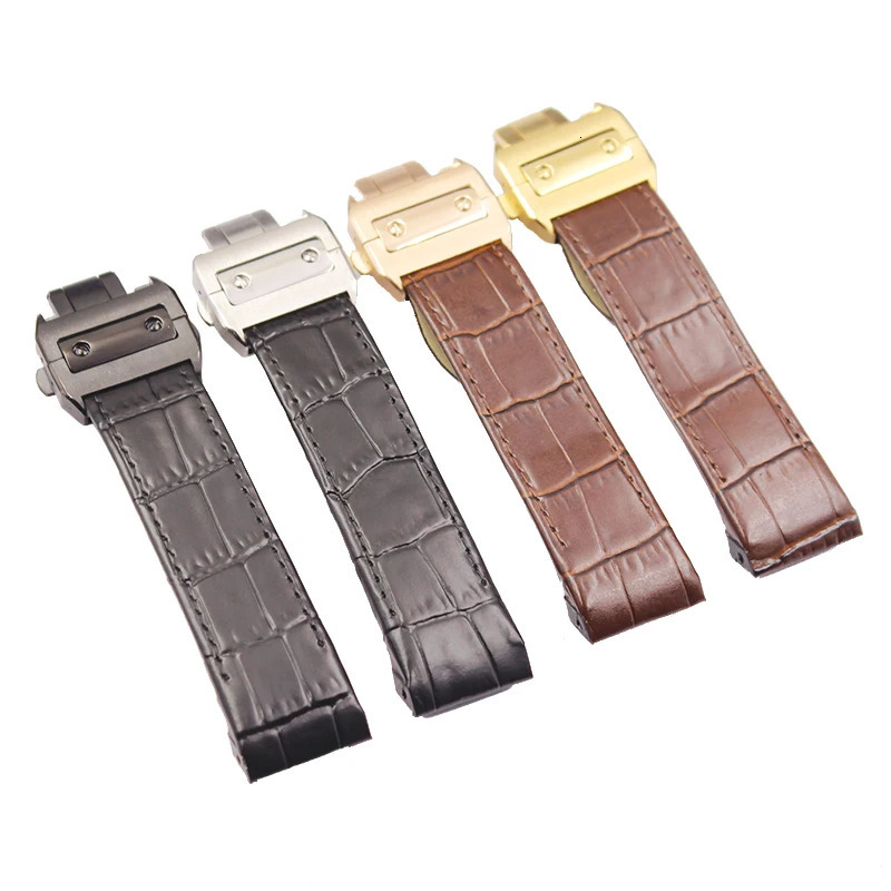 Watch Bands Watch accessories for Santos strap leather men and women Santos100 pattern leather Santos 23mm 231108