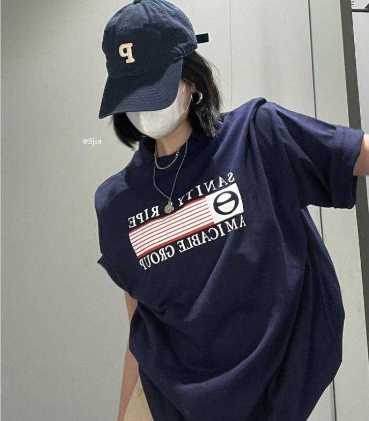 American Style Vintage Letter Womens T Shirt Print Short Sleeved Loose Mid Length, White2
American Style Vintage Letter Womens T Shirt Print Short Sleeved Loose Mid Length, White2