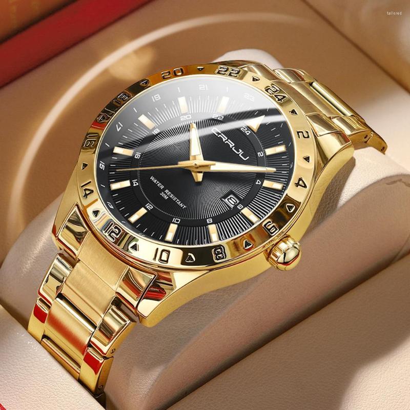 Wristwatches CRRJU Men Watch Stainless Steel Top Quailty Luxury Push Button Hidden Clasp Waterproof Luminous Date Week Sport Wrist Watches, Gold
Wristwatches CRRJU Men Watch Stainless Steel Top Quailty Luxury Push Button Hidden Clasp Waterproof Luminous Date Week Sport Wrist Watches, Gold