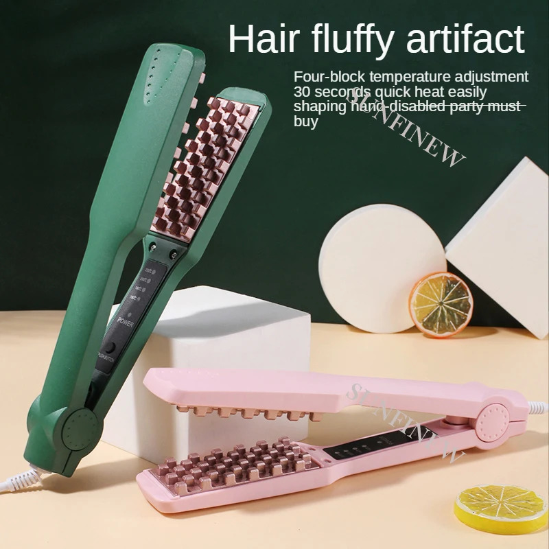 Hair Straighteners Mini 3D Grid Crimper Curling Iron Volumizing Ceramic Corn Perm Splint Flat Styling Tools Gift for Women 231113
