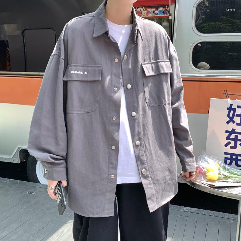 Men's Casual Shirts ZCSMLL Spring And Autumn Long-sleeved Shirt Men's Tide Loose Student Japanese Retro Wild Fashion Grey Cardigan, Black
Men's Casual Shirts ZCSMLL Spring And Autumn Long-sleeved Shirt Men's Tide Loose Student Japanese Retro Wild Fashion Grey Cardigan, Black