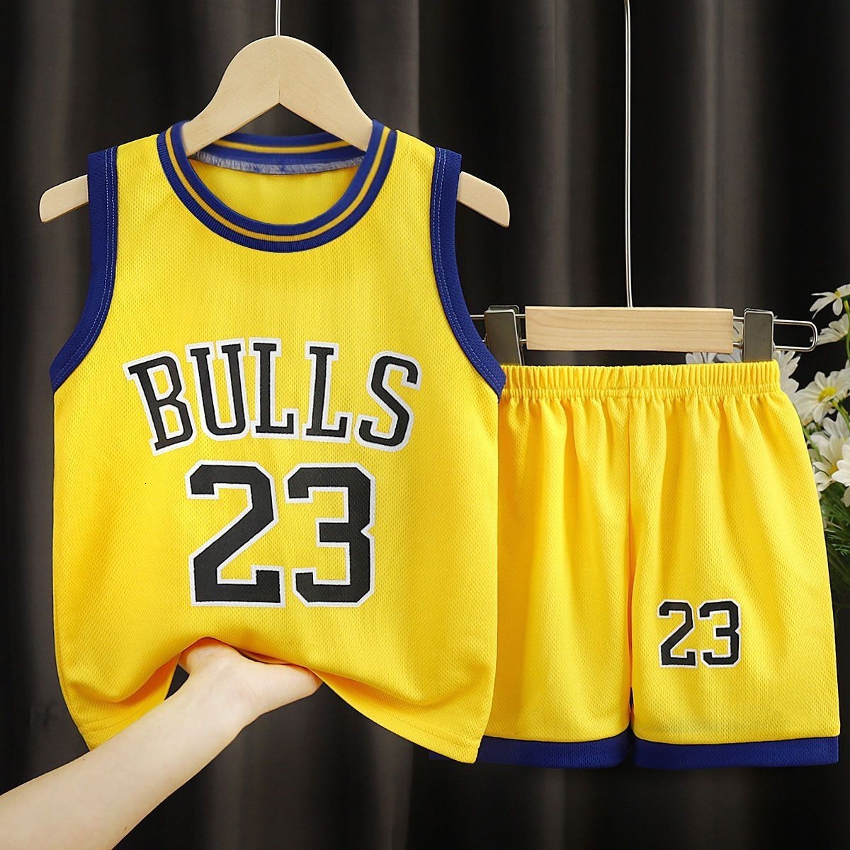 Clothing Sets Kids Summer Quickdrying Basketball Sportswear Short Sleeve TshirtsVestShort Pants 2pcs Suits 412 Years Boys Girls Clothes 230413