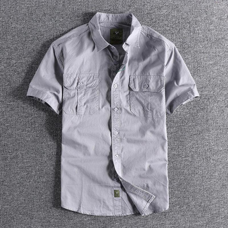Men's Casual Shirts 2023 Summer Cotton For Men Breathable Military Short Sleeve Slim Men's Brand Clothing, Green
Men's Casual Shirts 2023 Summer Cotton For Men Breathable Military Short Sleeve Slim Men's Brand Clothing, Green