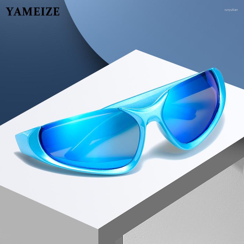 Sunglasses YAMEIZE Y2K For Men Sport Semi-Rim Blue Mirror Sun Glasses Women Fashion Trendy Uv400 Luxury Designer Shades Eyewear
Sunglasses YAMEIZE Y2K For Men Sport Semi-Rim Blue Mirror Sun Glasses Women Fashion Trendy Uv400 Luxury Designer Shades Eyewear