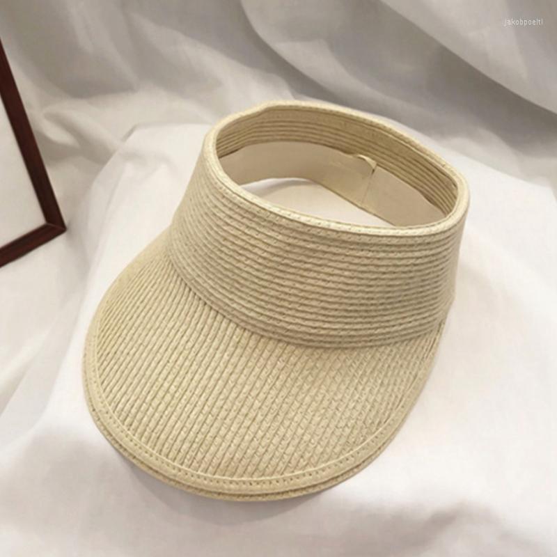 Visors Summer Women's Casual Sun Visor Caps Wide Large Brim Straw Hats Adult Beach Empty Top Baseball Hat Outdoor, Kk1
Visors Summer Women's Casual Sun Visor Caps Wide Large Brim Straw Hats Adult Beach Empty Top Baseball Hat Outdoor, Kk1