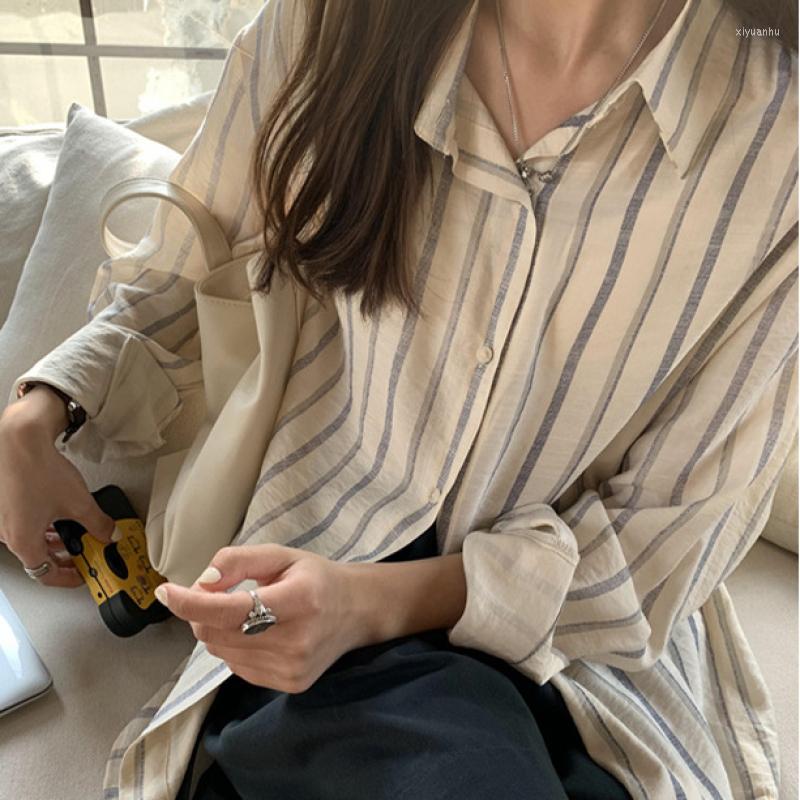 Women's Blouses Sandro Rivers Small Incense Style Shirts Female Korean Version Loose Striped Retro Long-sleeved Casual Top Women Shirt, Blue
Women's Blouses Sandro Rivers Small Incense Style Shirts Female Korean Version Loose Striped Retro Long-sleeved Casual Top Women Shirt, Blue