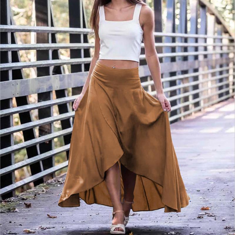 Skirts Women Summer Casual Skirt High Waist Sexy Asymmetrical Slit Wrap Elastic Flowy Ruffle Hem Midi Female Dress Y2K Style, Black
Skirts Women Summer Casual Skirt High Waist Sexy Asymmetrical Slit Wrap Elastic Flowy Ruffle Hem Midi Female Dress Y2K Style, Black