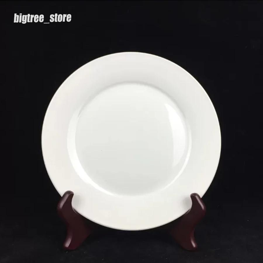 Wholesale 8 Sublimation Ceramic Plates 10 Inch Round Thermal Transfer Coating Blank Dish Dinnerware AAA B5