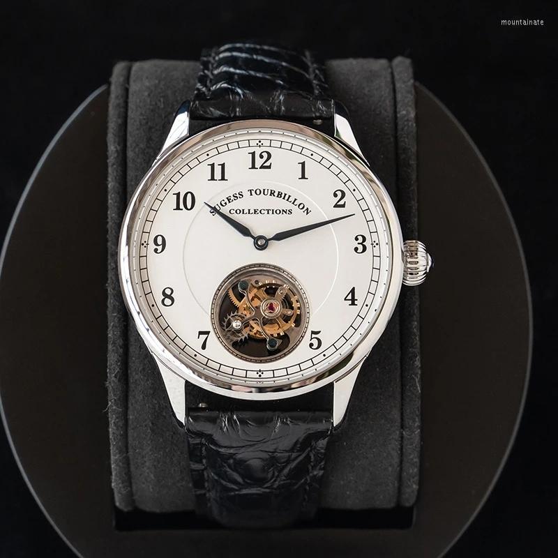Wristwatches Sugess Men's Tourbillon Mechanical Watches Mens 2023 Seagull Movement ST8000 Sapphire Crocodile Leather Watch Men Montre
Wristwatches Sugess Men's Tourbillon Mechanical Watches Mens 2023 Seagull Movement ST8000 Sapphire Crocodile Leather Watch Men Montre