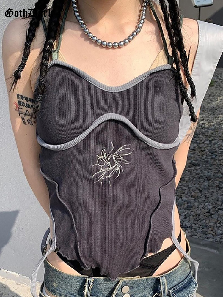 Camisoles Tanks Goth Dark Gothic Aesthetic Print Vintage Women Camis Y2k Punk Sexy Backless Casual Crop Tops Ruffles Contrast Stitching Clothing 230412, Gray
Camisoles Tanks Goth Dark Gothic Aesthetic Print Vintage Women Camis Y2k Punk Sexy Backless Casual Crop Tops Ruffles Contrast Stitching Clothing 230412, Gray