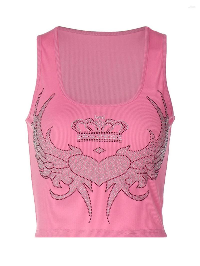 Women's Tanks Women Short Sleeve Crop Top Shirt Rhinestone Graphic T Shirts Harajuku Grunge E-Girl Y2k Tops Summer Streetwear, 8-pink
Women's Tanks Women Short Sleeve Crop Top Shirt Rhinestone Graphic T Shirts Harajuku Grunge E-Girl Y2k Tops Summer Streetwear, 8-pink