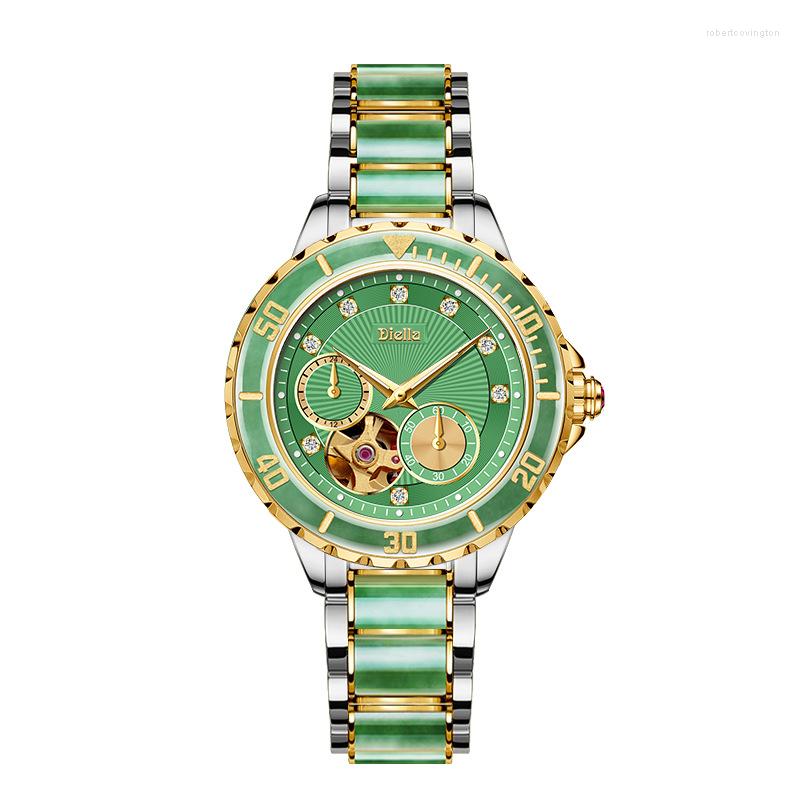 Wristwatches Top Jade Watch Fully Automatic Mechanical Flywheel Multifunctional Business Men Watches Gift Couple Women, Jade watch-women-f
Wristwatches Top Jade Watch Fully Automatic Mechanical Flywheel Multifunctional Business Men Watches Gift Couple Women, Jade watch-women-f