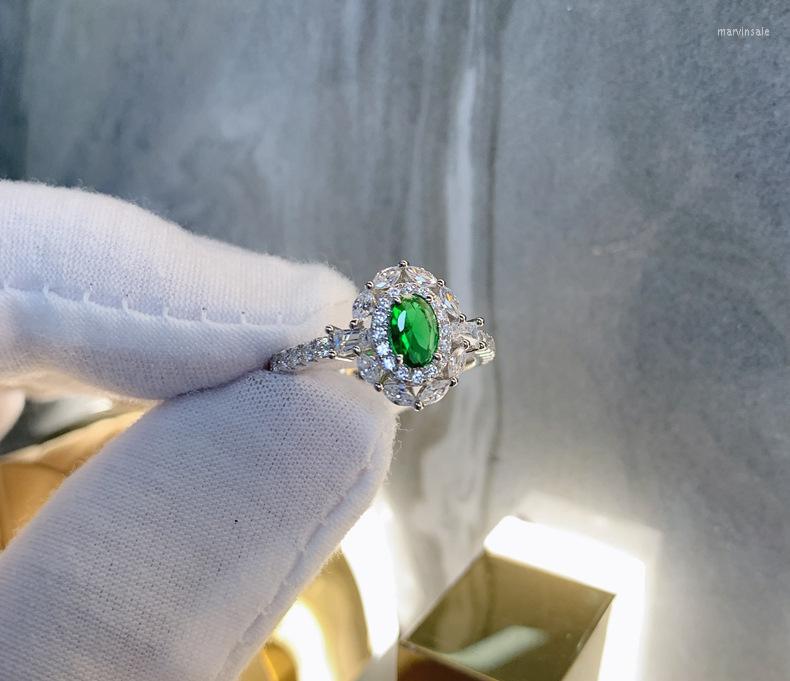Cluster Rings Green Gem European And American 925 Sterling Silver Oval 4 6mm Colorful Crystals Female Ring Exclusive Design For Cross-border
Cluster Rings Green Gem European And American 925 Sterling Silver Oval 4 6mm Colorful Crystals Female Ring Exclusive Design For Cross-border