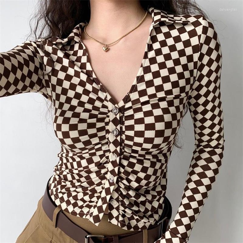 Women' Blouses Woman Spring Autumn Style Shirts Lady Slim Long Sleeve Turn-down Collar Plaid Printed Blusas Tops DD9544, Black
Women' Blouses Woman Spring Autumn Style Shirts Lady Slim Long Sleeve Turn-down Collar Plaid Printed Blusas Tops DD9544, Black