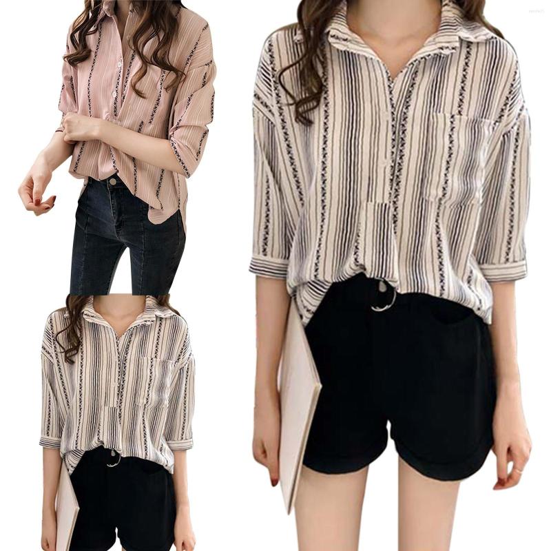 Women's Blouses Women'S Loose Large Size Striped Shirt Seven Camisas De Hombre Button Social Dress Vintage Print, White
Women's Blouses Women'S Loose Large Size Striped Shirt Seven Camisas De Hombre Button Social Dress Vintage Print, White