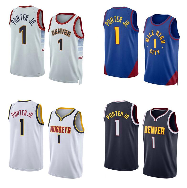 1 Porter Basketball jerseys S-XXL 2022-23 white blue Men Women kids city jersey, With logo
1 Porter Basketball jerseys S-XXL 2022-23 white blue Men Women kids city jersey, With logo