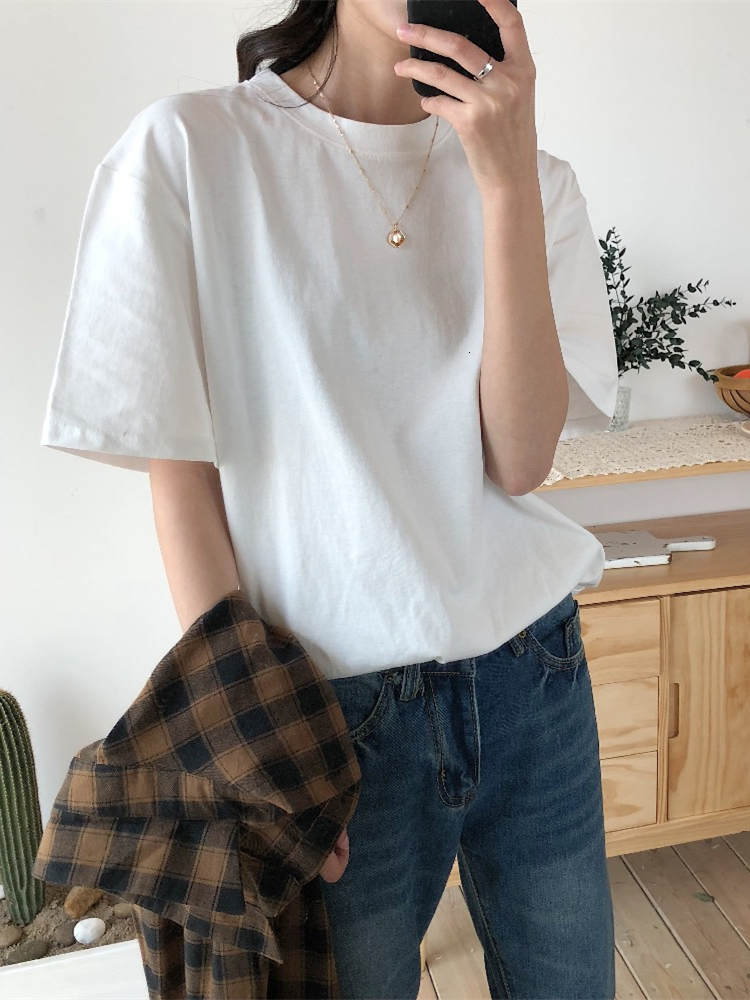 Women's T-Shirt Alien Kitty Summer T Shirt Women Soft Free Loose Solid Fresh Casual Natural Short Basic Shirts 9 Colors 230413, V-neck grey
Women's T-Shirt Alien Kitty Summer T Shirt Women Soft Free Loose Solid Fresh Casual Natural Short Basic Shirts 9 Colors 230413, V-neck grey