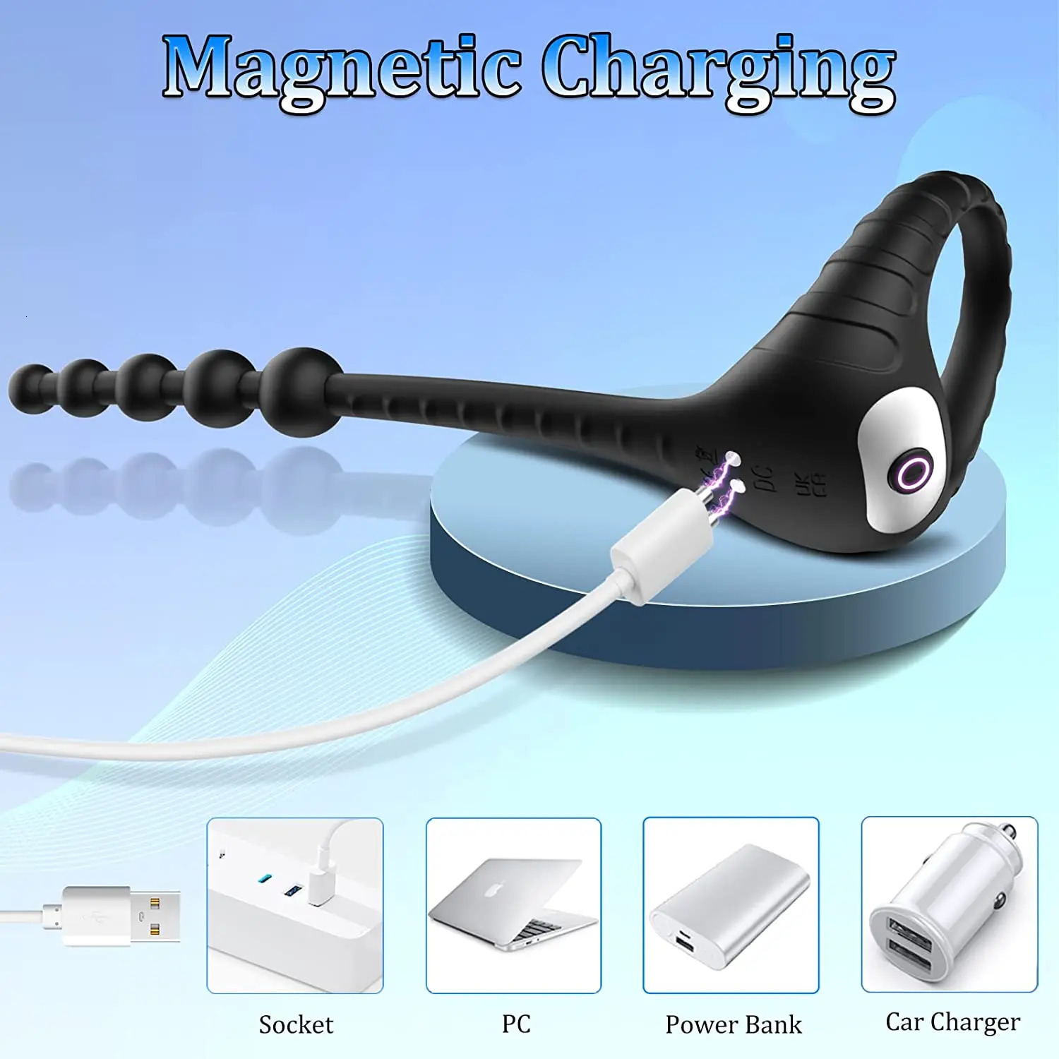 Vibrators Remote Control Prostate Vibrator Cockring Sex Toys for Men Masturbator Anal Beads Butt Plug Penis Ring Sexy Accessories 231113