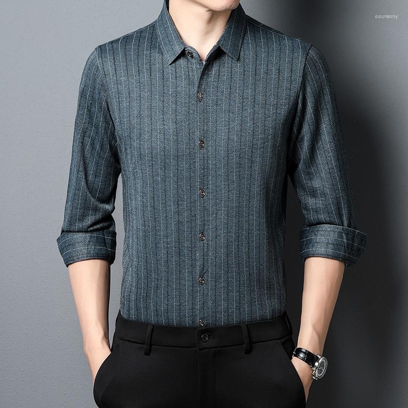 Men's Casual Shirts For Men Clothing Fashion Striped Long Sleeve Shirt Autumn Turn-Down Collar Mens Camisas, Gray shirts men
Men's Casual Shirts For Men Clothing Fashion Striped Long Sleeve Shirt Autumn Turn-Down Collar Mens Camisas, Gray shirts men