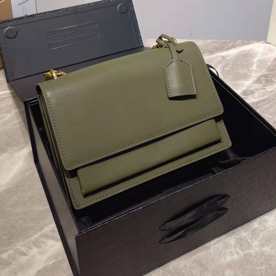 Handbags designer lady shoulder Women Bags calfskin classic diagonal chains Tassel Genuine Leather flap cross body Sunset Chain bags tote bag Christmas