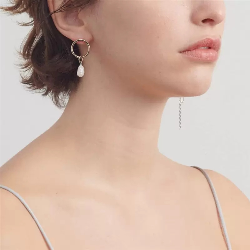 Dangle Chandelier Fashion Ins Trendy Justine Clenquet Earrings Female Long Temperament Pendant Pearl Earring Hip Hop Jewelry For Women 230413