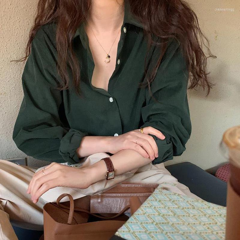 Women' Blouses Design Sense Retro Solid Color Everything Long-sleeved Folded Wear Outside The Ground Wool Shirt Top Female Spring, Khaki
Women' Blouses Design Sense Retro Solid Color Everything Long-sleeved Folded Wear Outside The Ground Wool Shirt Top Female Spring, Khaki