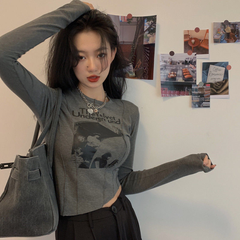 Camisoles Tanks y2k spring and autumn cropped top Slim slimming design sense irregular long-sleeved T-shirt bottoming shirt 230412, Dark grey
Camisoles Tanks y2k spring and autumn cropped top Slim slimming design sense irregular long-sleeved T-shirt bottoming shirt 230412, Dark grey