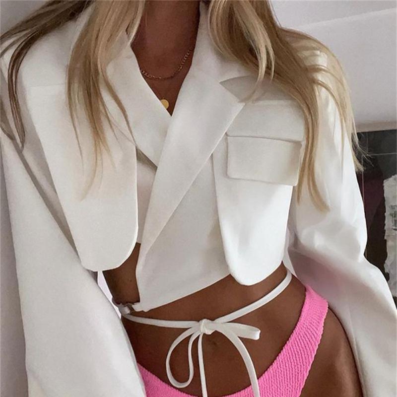 Women' T Shirts Double Layer Bandage Blazer Slim Women Long Sleeve Turndown Collar Pocket Lace Up Crop Top 2023 Solid Sexy Navel Streetwear, Gray
Women' T Shirts Double Layer Bandage Blazer Slim Women Long Sleeve Turndown Collar Pocket Lace Up Crop Top 2023 Solid Sexy Navel Streetwear, Gray