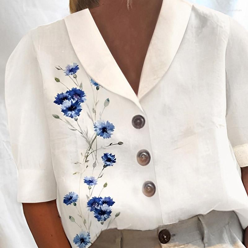 Women' Blouses Spring Summer Floral Print Cotton Shirt Women Elegant Turn-down Collar Button Office Blouse Casual Short Sleeve Loose Beach, 02 print
Women' Blouses Spring Summer Floral Print Cotton Shirt Women Elegant Turn-down Collar Button Office Blouse Casual Short Sleeve Loose Beach, 02 print