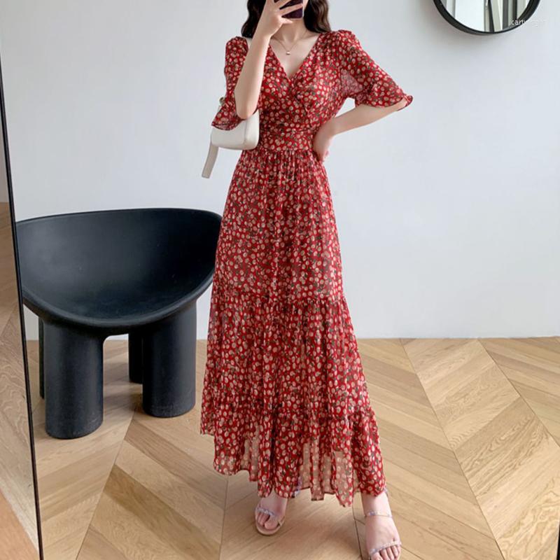 Casual Dresses Floral Print Dress V Neck Short Sleeve Long For Women Party Chic Outfits Summer Fashion Vestidos Robe Y2K Clothes, Picture shown
Casual Dresses Floral Print Dress V Neck Short Sleeve Long For Women Party Chic Outfits Summer Fashion Vestidos Robe Y2K Clothes, Picture shown