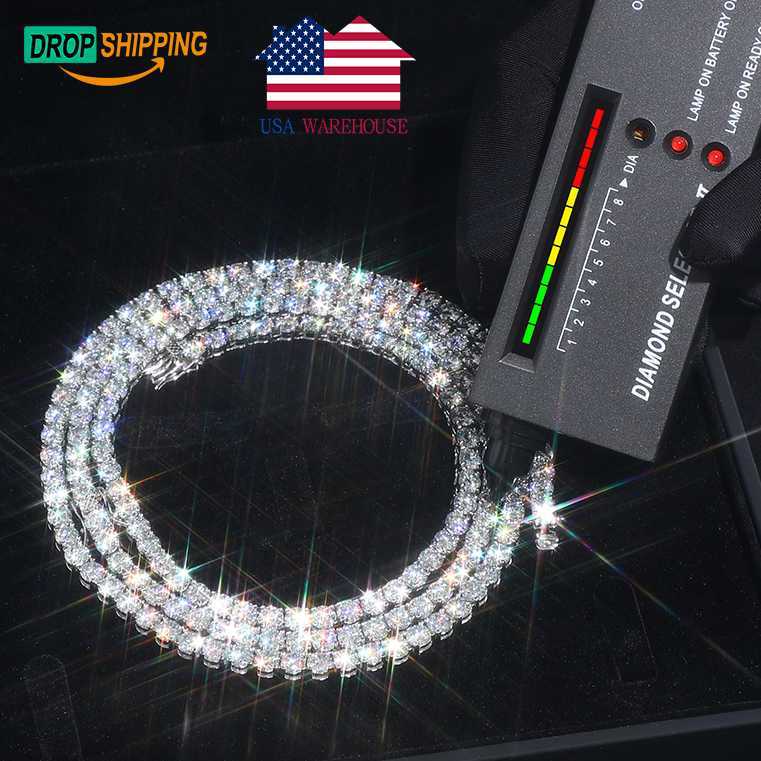Dropshipping Usa Stock 3mm 4mm 5mm 925 Sterling Silver Vvs Moissanite Diamond Cluster Tennis Chain Necklace
Dropshipping Usa Stock 3mm 4mm 5mm 925 Sterling Silver Vvs Moissanite Diamond Cluster Tennis Chain Necklace