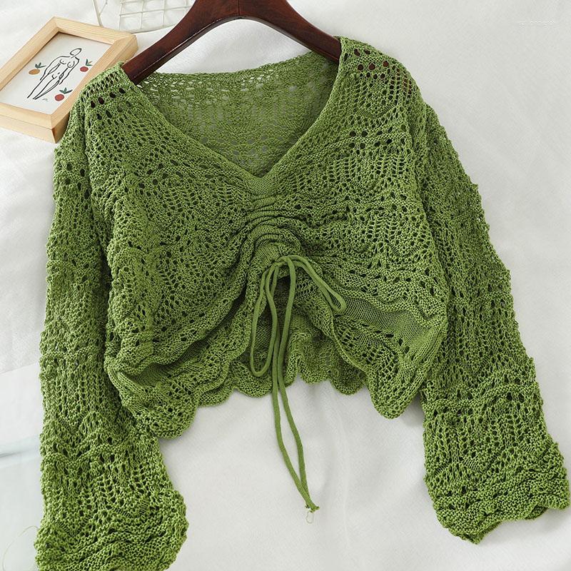 Women's T Shirts Women Blouse Korean Style 2023 Autumn Fashion Loose V-neck Hollow Out Drawstring Pleated Sweet Candy-Colored Tops, Green
Women's T Shirts Women Blouse Korean Style 2023 Autumn Fashion Loose V-neck Hollow Out Drawstring Pleated Sweet Candy-Colored Tops, Green