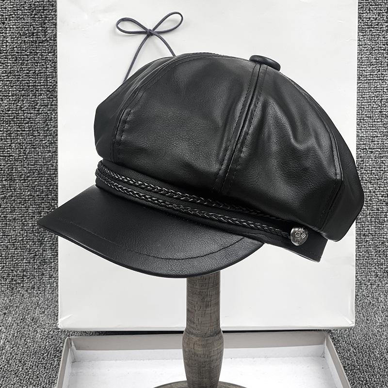 Berets High Quality Spring PU Octagonal Hat Women Men Vintage Sboy Cap Street Plus Size 61Cm Head Winter Beret Gorro Unisex, Black
Berets High Quality Spring PU Octagonal Hat Women Men Vintage Sboy Cap Street Plus Size 61Cm Head Winter Beret Gorro Unisex, Black