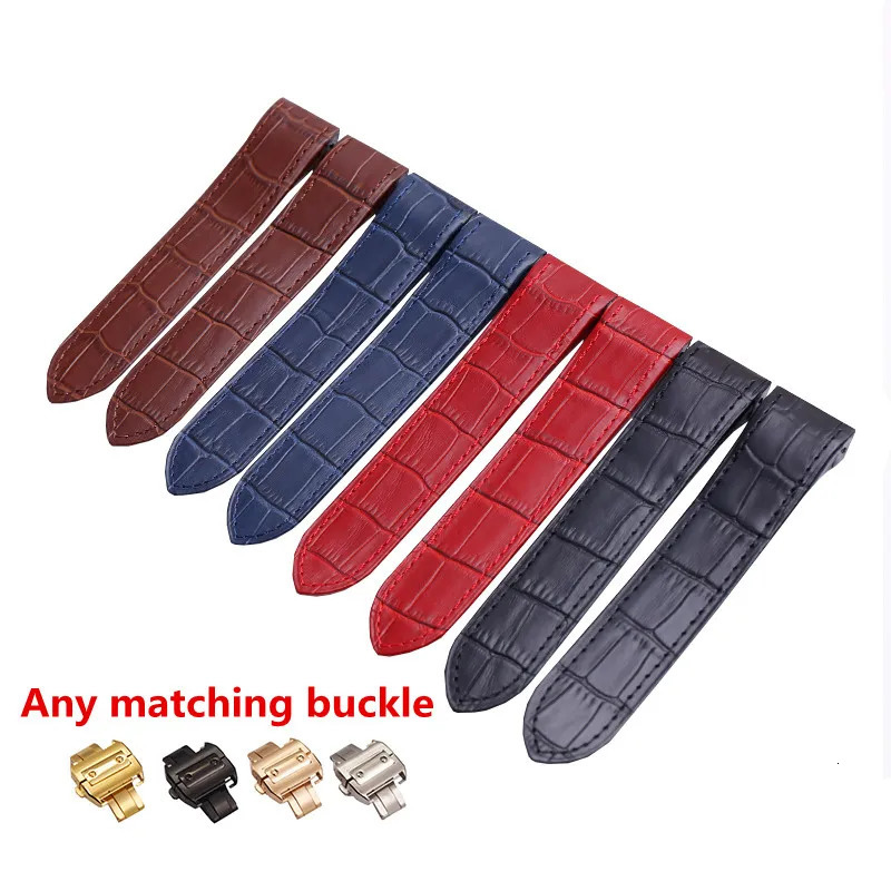 Watch Bands Watch accessories for Santos strap leather men and women Santos100 pattern leather Santos 23mm 231108