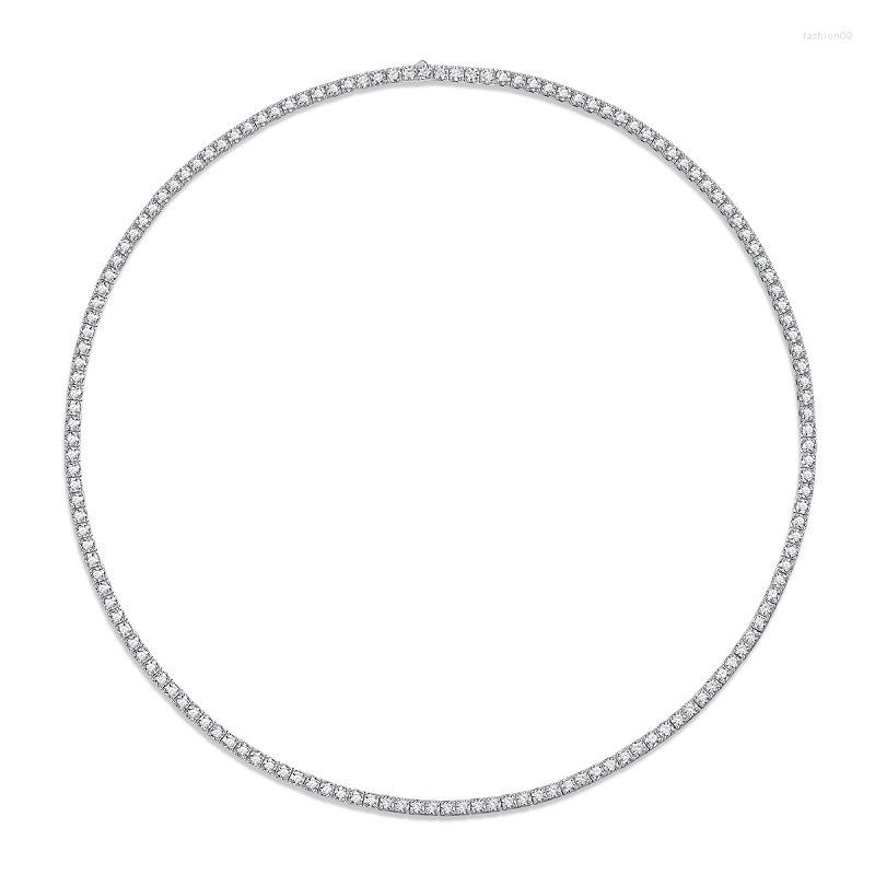 Chains 3-4mm 50cm Moissanite Tennis Necklace Women 925 Sterling Silver D VVS1 Chain Necklaces White Gold Plated Pass
Chains 3-4mm 50cm Moissanite Tennis Necklace Women 925 Sterling Silver D VVS1 Chain Necklaces White Gold Plated Pass