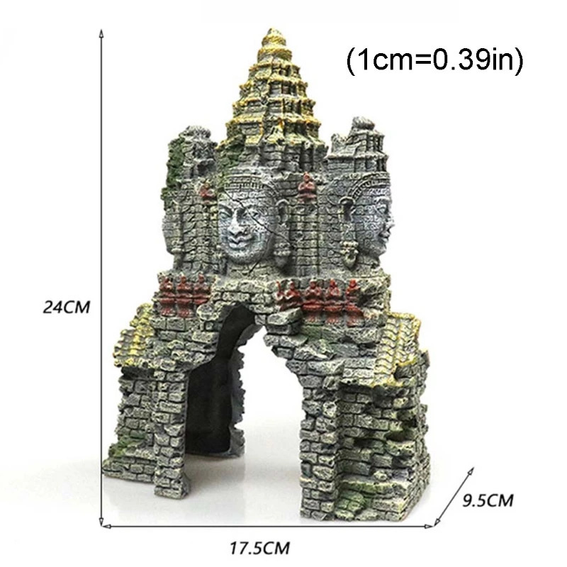 Decorations Ancient Cambodian Erawan Statue Fish Tank Landscaping Ornament Simulation Crafts Drop 231113