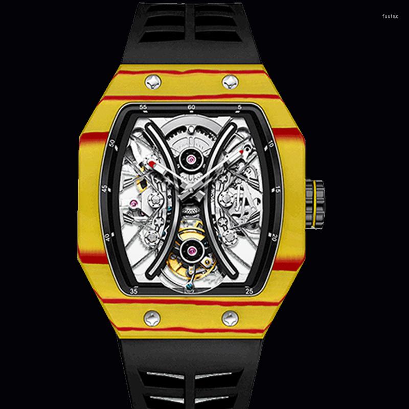 Wristwatches AESOP 7035 Square Case Tourbillon Mechanical Watch For Men Skeleton Luminous Clock Dial Bezel Sports Timepieces, Black
Wristwatches AESOP 7035 Square Case Tourbillon Mechanical Watch For Men Skeleton Luminous Clock Dial Bezel Sports Timepieces, Black