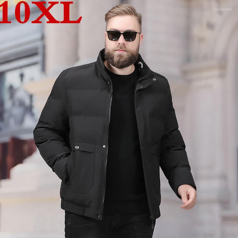 Men's Down Plus Size 8XL 7XL Winter Jacket Men Parker Coat Thick Warm Top Quality Windproof Zipper Clothes For Fashion Coats, Black