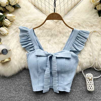 Camisoles Tanks Debardeur Femme Bra Tank Top Ropa Mujer Gorset Camisoles for Women Butterfly Crop Tops Cropped Harajuku Tanks Drop 230413